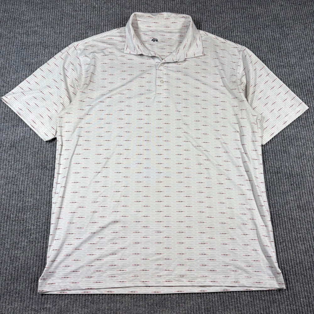 Onward Reserve Shirt Men's L Performance Parish Polo White Short Sleeve Golf